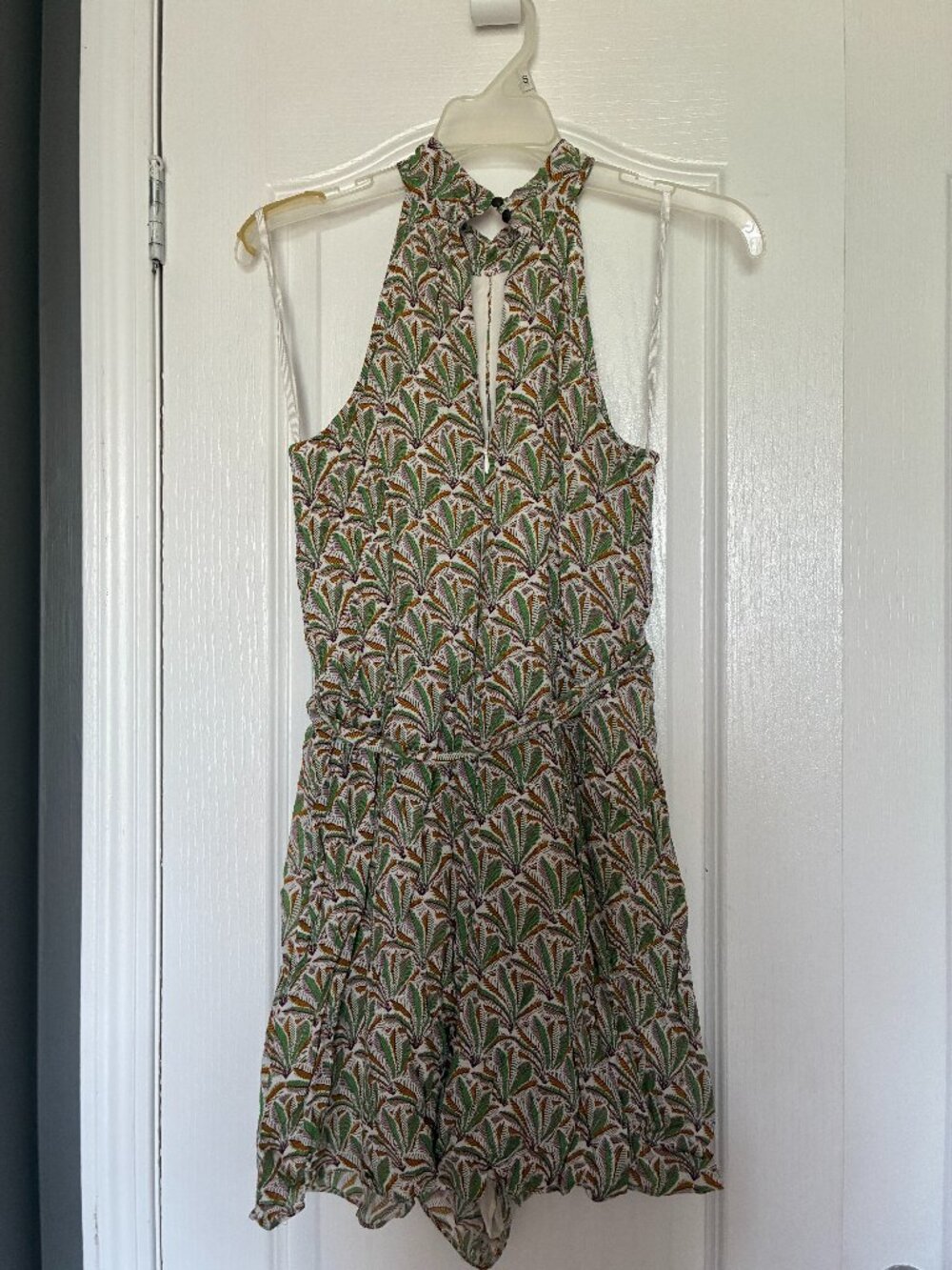 Anthropologie Allover Print Halter Romper XS
